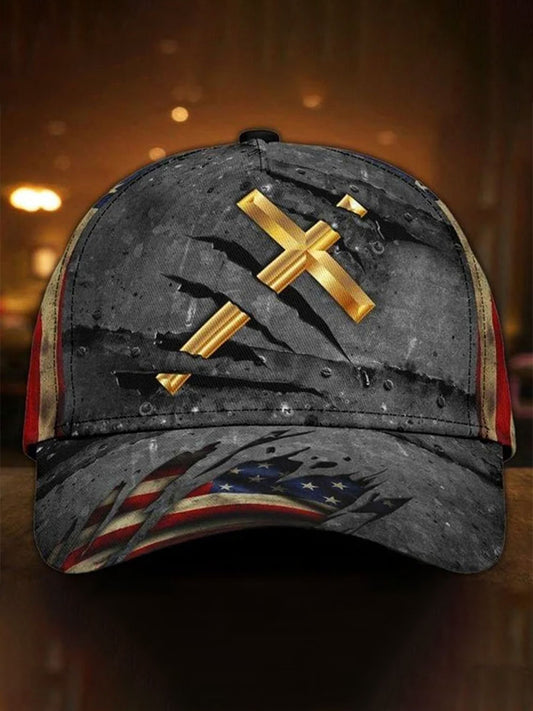 Unisex Faith Cross Print Hat