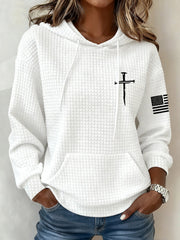 Women's The Way And The Truth And The Life John 14:6 Small Checkered Hoodie
