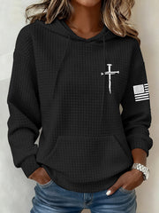 Women's The Way And The Truth And The Life John 14:6 Small Checkered Hoodie