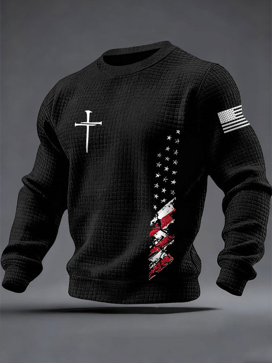 Men's American Faith Waffle Grid Sweatshirt