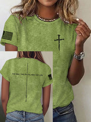 Women's The Way The Truth & The Life John 14:6 Cross Short Sleeve T-Shirt