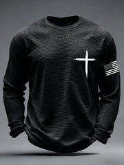 Men's God Fidence Waffle Long Sleeve T-Shirt