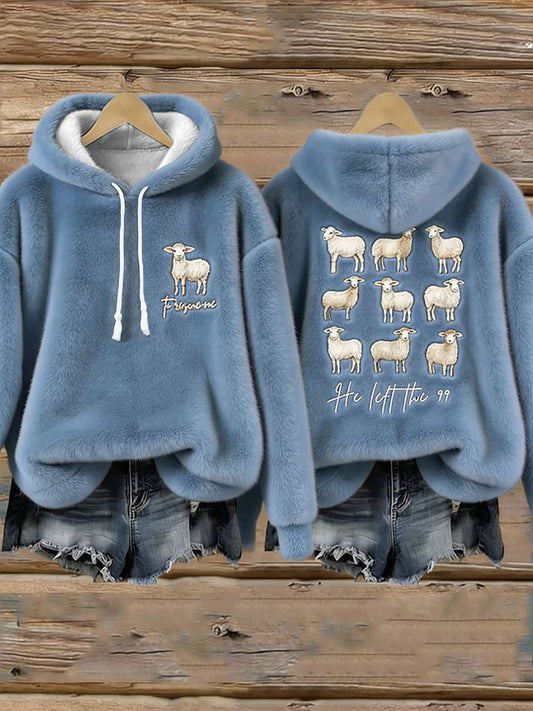 Women's He Left The 99 Print Casual Hoodie