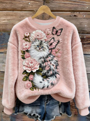 Women's Cat Flannel Sweatshirts