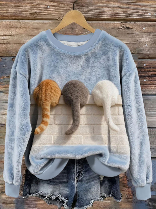 Women's Cats Flannel Sweatshirts