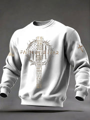 Men's Faith Over Fear Print Casual Sweatshirt