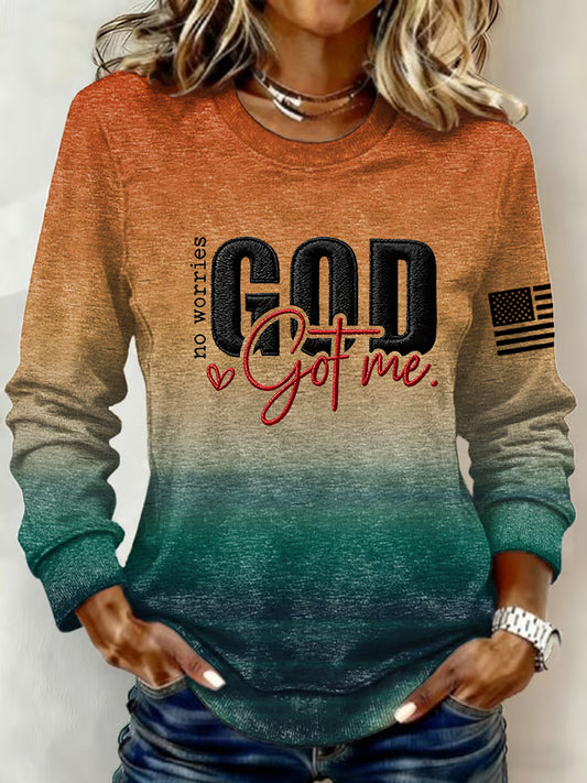Women's God Got Me Cross Sweatshirt