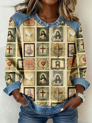 Women's Jesus cross Christian tops