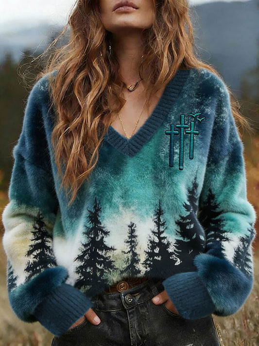 Women's Faith Print Casual Top