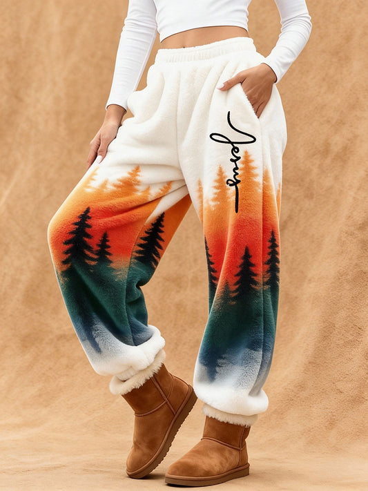 Women's Faith Print Casual Pants