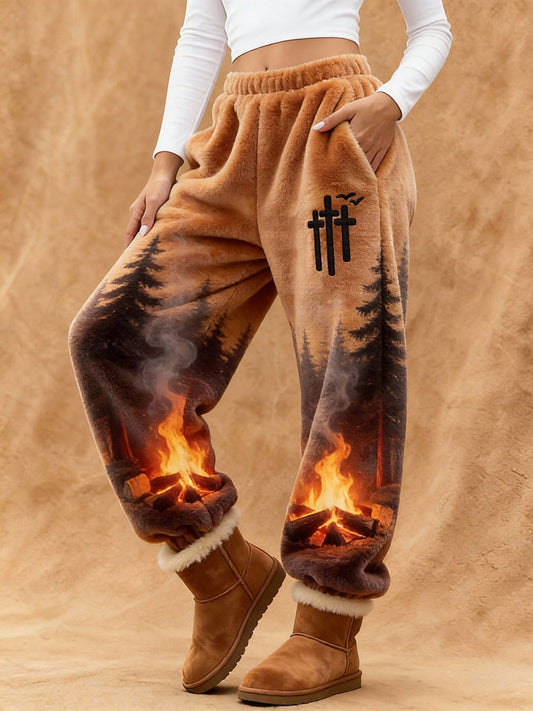 Women's Faith Print Casual Pants
