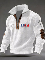 Men's Faith Cross USA Flag Tops
