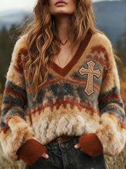 Women's Faith Print Casual Top