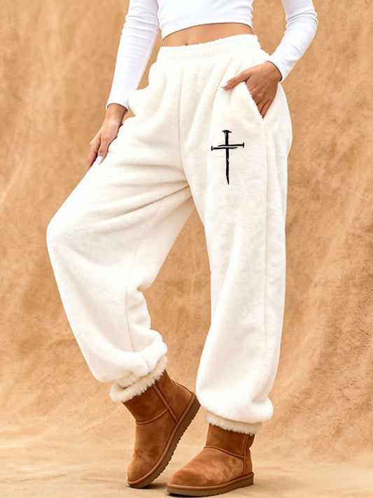 Women's Faith Print Casual Pants