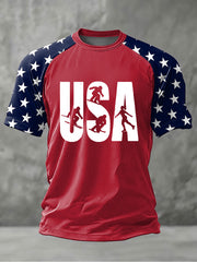 Men's USA Winter Sports 2026 Printed Casual short sleeves t-shirt