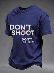 Men's Anti-ICE Don't Shoot imitation cotton short-sleeved T-shirt