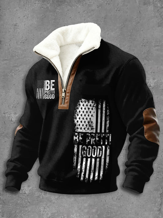 Men's Be Pretti Good Minneapolis Resist Plush Stand Collar Shirt