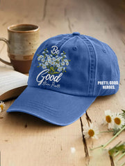Unisex Be Pretti Good Forget-Me-Not Flower Print Stand With Minnesota Abolish Ice Resist Hat