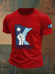 Men's Minnesota Strong Printed Casual T-Shirt