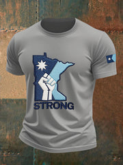 Men's Minnesota Strong Printed Casual T-Shirt