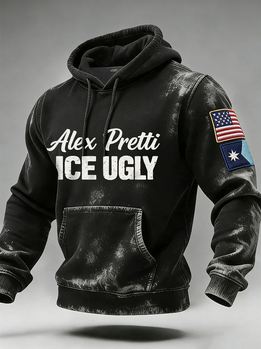 Men's Alex Pretti Ice Ugly Hoodie with Pocket