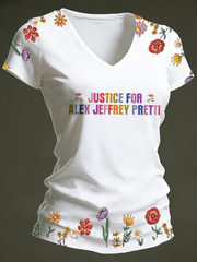 Women's Justice For Alex Jeffrey Pretti Short-sleeved T-shirt