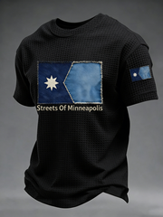 Men's Streets Of Minneapolis  Waffle Casual Short Sleeve