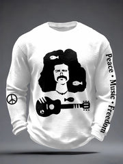 Men's Country Joe Hippie Music Waffle Long Sleeve T-Shirt