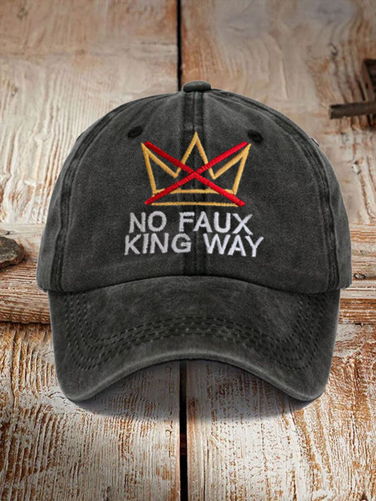 Unisex No Kings Design Print Hat