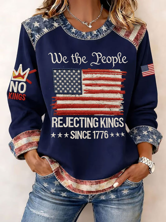 Women's FDT No Kings Printed Sweatshirt