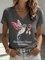 Women's Parkinson's Awareness Print T-shirt