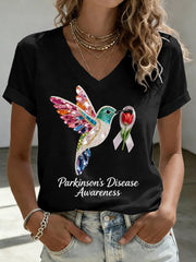 Women's Parkinson's Awareness Print T-shirt