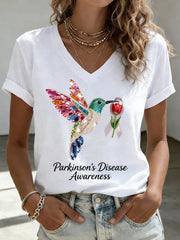 Women's Parkinson's Awareness Print T-shirt