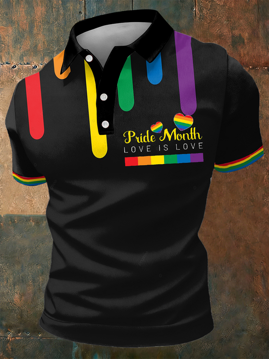 Men's Pride Month polo shirt
