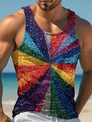 Men's Rainbow Art Print Vest