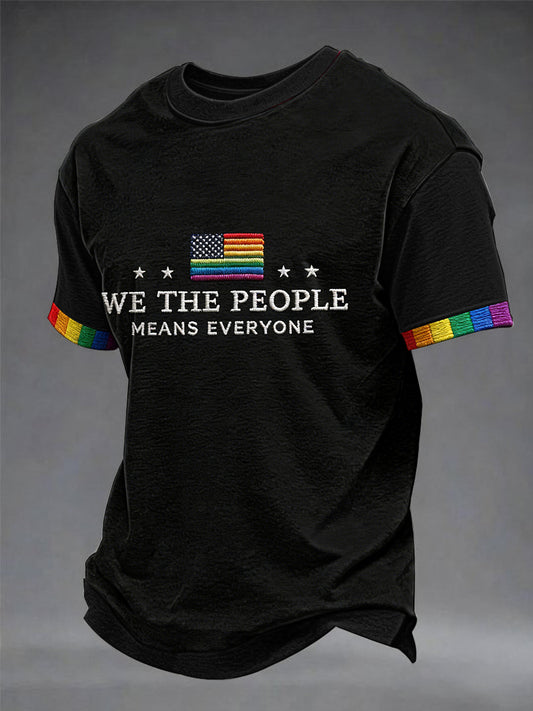 Men's 'We The People Means Everyone' Printed  Short Sleeve T-Shirt