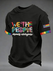 Men's 'We The People Means Everyone' Printed Short Sleeve T-Shirt