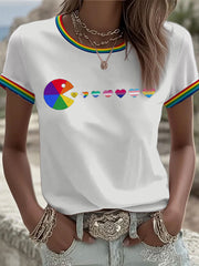 Women's pride rainbow month short-sleeved T-shirt