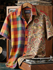 Men's Rainbow Art Print Casual Shirt