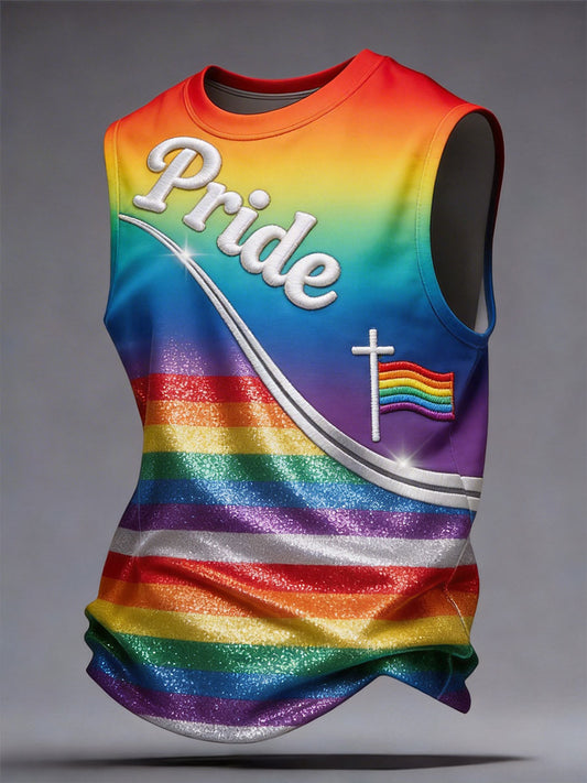 Men's Proud Print Casual Vest