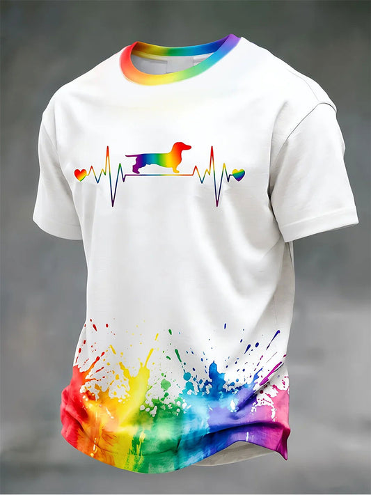 Men's Pride Print Casual T-shirt