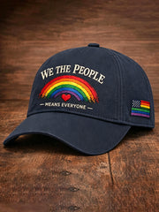 Unisex Pride Month LGBT Art  'We The People Means Everyone'  Print Hat
