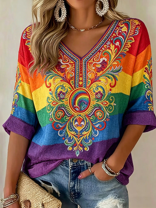 Women's Pride Month Print Casual T-shirt