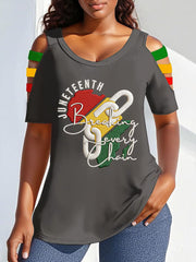 Women's Juneteenth Breaking Every Chain Print Tee