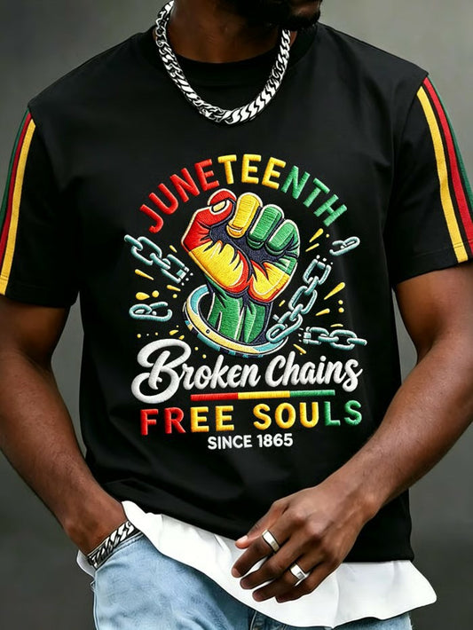 Men's Juneteenth 1865 Free Souls Printed T-shirt