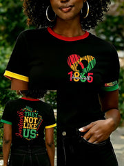 Women's Juneteenth They Not Like Us Since 1865 Print Casual Tee