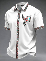 Men's Indigenous Print Casual Shirt