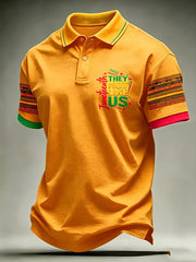 Men's  Juneteenth They Not Like Us Since 1865 Print Casual Polo