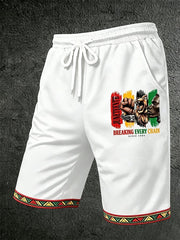 Men's Juneteenth 1865 Printed Shorts
