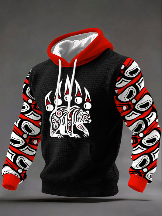 Men's Indigenous Totem Art Casual Hoodie
